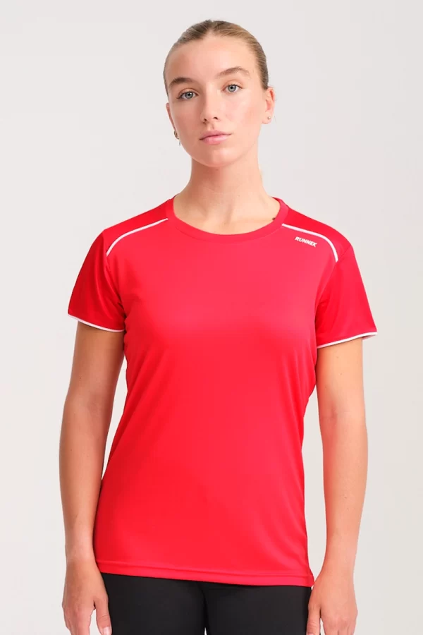 Camiseta Manga Corta Ultra Rojo El Ctrico Mujer