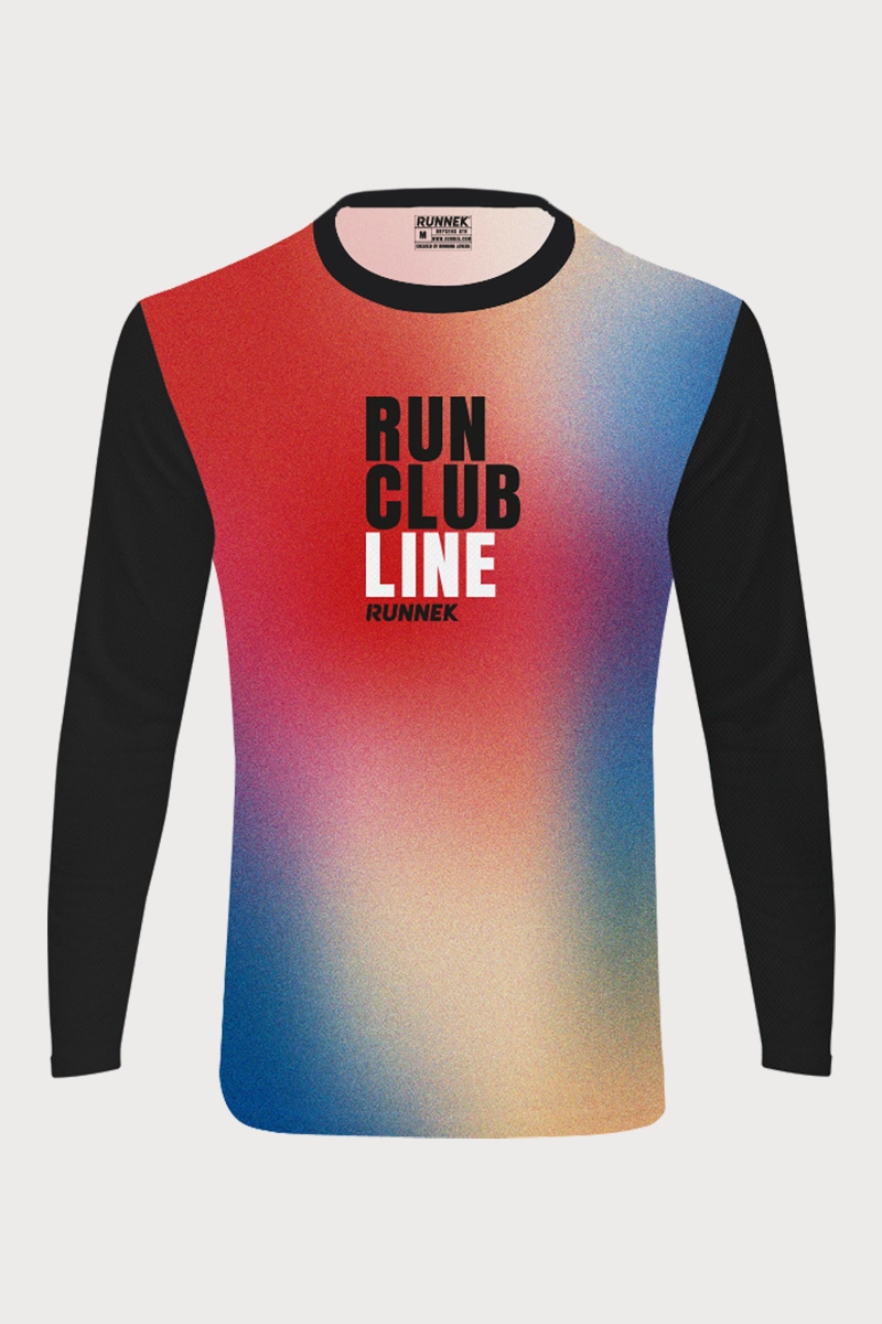 Maglia da running manica lunga personalizzabile per team sportivi 02