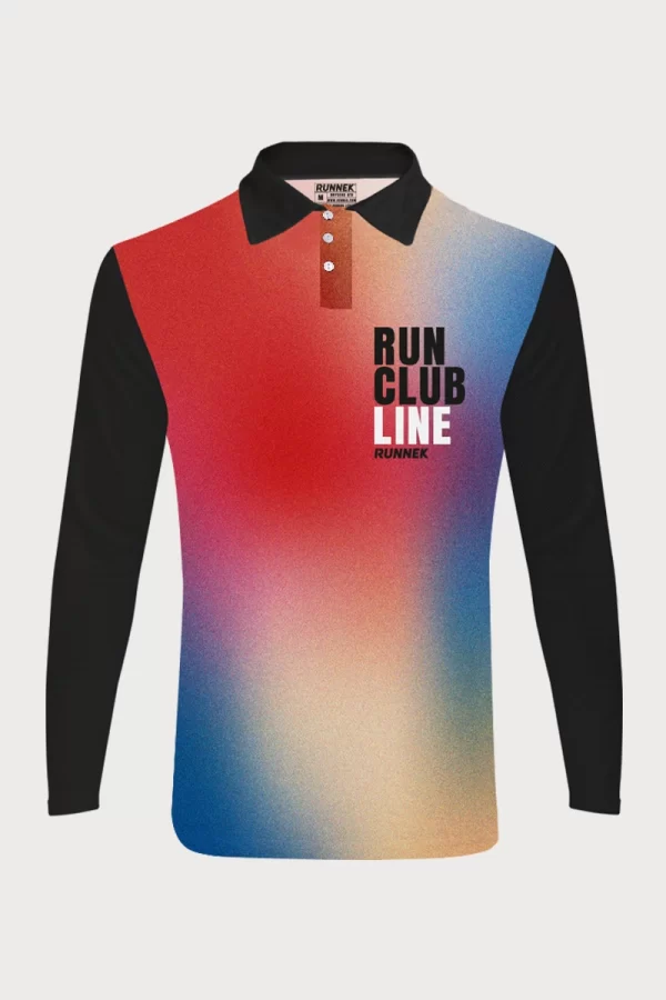 Polo manica lunga con bottoni personalizzabile per team sportivi 02